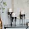 CosmoLiving by Cosmopolitan Black Aluminum Pillar Candle Holder with Dripping Melting Designed Legs Set